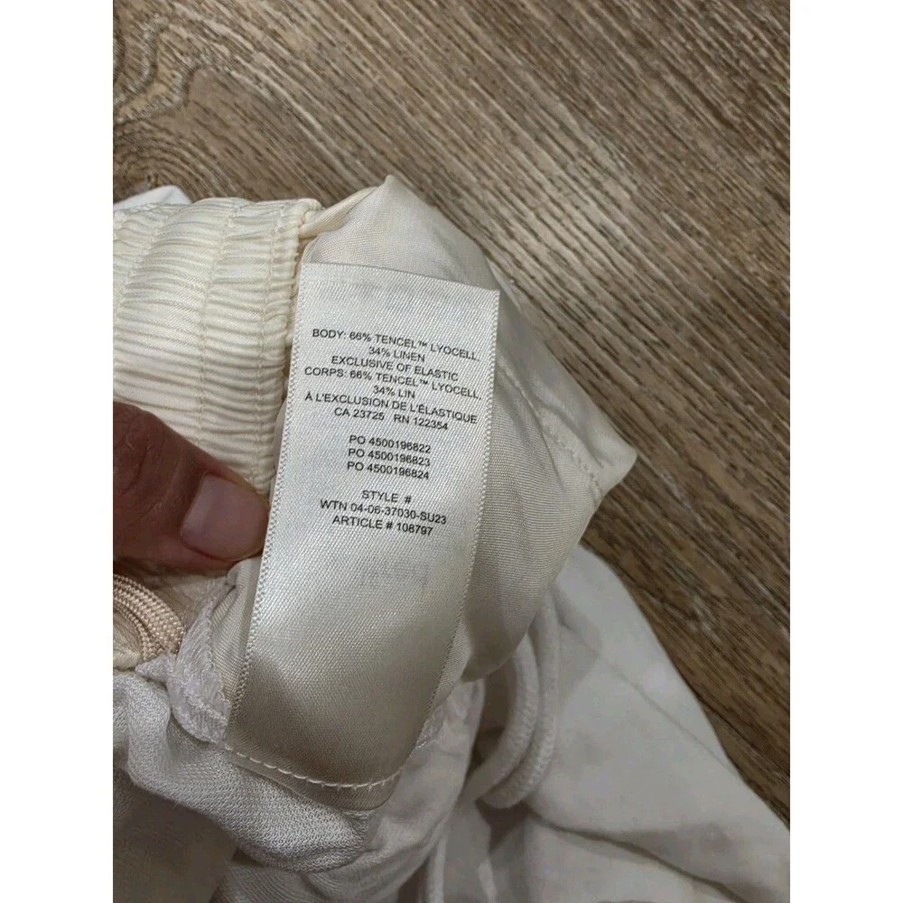 Wilfred Women's White Linen Pants Size Medium
